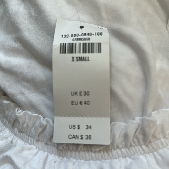NWT ABERCROMBIE & FITCH OTS SHIRT Sleeveless White Blouse Size Extra Small - Picture 7 of 8